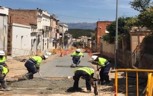 Finalitza la remodelació del carrer Major de Sant Llorenç d'Hortons. Diputació de Barcelona