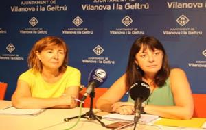 Glòria Garcia i Olga Arnau. Ajuntament de Vilanova