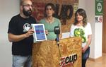 Imatge de la roda de premsa de la CUP de Vilafranca . Eix