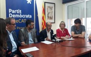 Imatge de la roda de premsa del PDeCAT Penedès. Eix