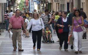 Imatge de la zona comercial del centre de Vilanova i la Geltrú. EIX