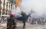 Imatge del cercavila de Festa Major a la plaça de la Vila. Joan Maria Gibert