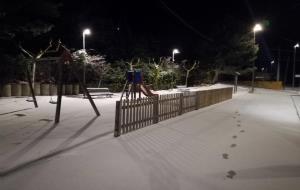 Imatges de la Plana de les Torres, a Torrelles de Foix, després de la nevada