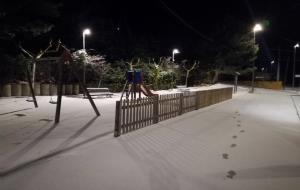 Imatges de la Plana de les Torres, a Torrelles de Foix, després de la nevada