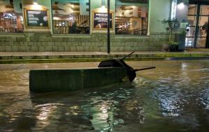 Imatges de les inundacions al passeig marítim de Sitges