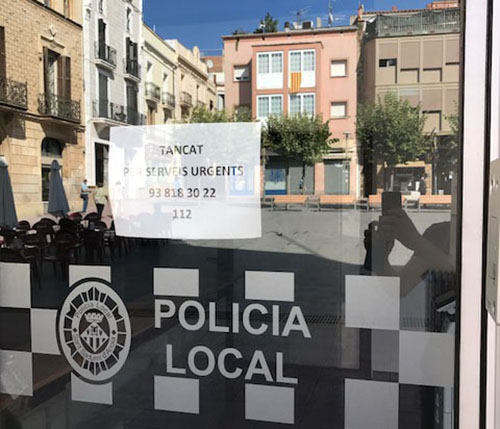 Instal·lacions tancades de la Policia Local de Sant Sadurní. Eix