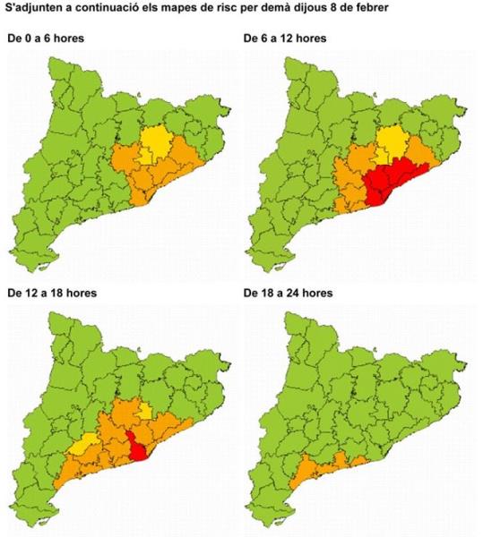 La cota de neu podrà baixar aquest dijous als 200 metres o fins i tot a nivell del mar. EIX