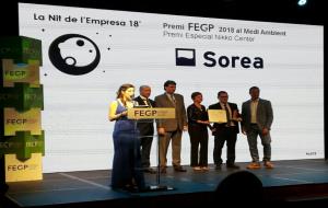La Federació Empresarial del Gran Penedès ha guardonat SOREA amb el Premi FEGP 2018 en l’àmbit del Medi Ambient