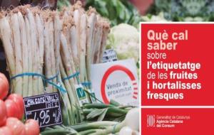 La Generalitat posa en marxa una campanya per promoure un correcte etiquetatge de fruites i hortalisses fresques. EIX