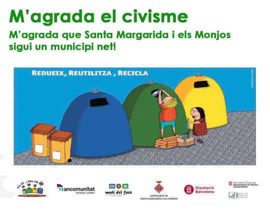 La Mancomunitat Penedès Garraf lliura un estudi sobre la recollida de residus a Santa Margarida i els Monjos. EIX