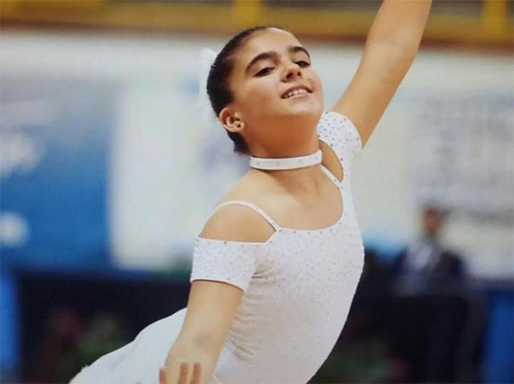 La patinadora de Solo Dance en categoria aleví del CPA Vilanova, Jordina Blanch. Eix