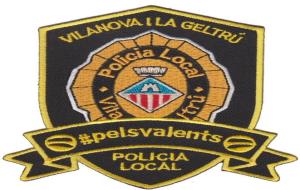 La policia local de Vilanova se suma a la campanya dels escuts solidaris amb el càncer infantil. Policia local de Vilanova