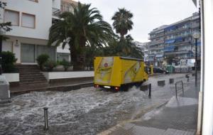 L'aiguat aquest matí a Sitges. @meteo_garraf