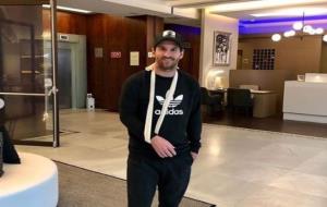 Leo Messi visita les instal·lacions del seu hotel a Sitges en les hores prèvies al clàssic. Instagram