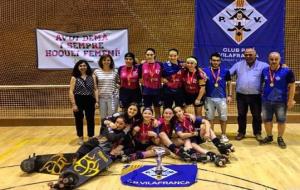 L'equip amb la Copa Federació després de guanyar a la final al Manellu per 2 a 4. Eix