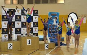 Les gimnastes del Club Gimnàstica Vilanova al Trofeu Vila d'Esplugues 