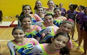 Les gimnastes del Club Gimnàstica Vilanova al Trofeu Vila d'Esplugues 