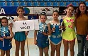 Les patinadores del Club Patinatge Artístic Sitges 