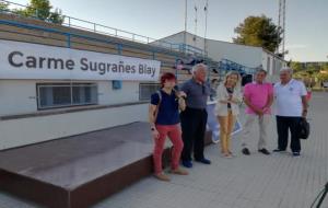 Les pistes d'atletisme de Vilanova ja porten el nom de Carme Sugrañes Blay. Cristina Poyatos