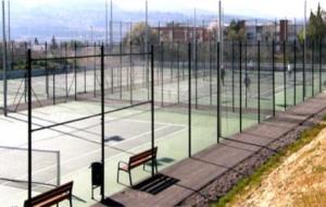 Les pistes de tennis de Sant Sadurní. Eix