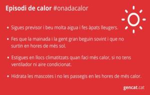 L'onada de calor generalitzada s’intensificarà a partir demà divendres. EIX