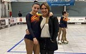 Maria Miravent amb la seva entrenadora