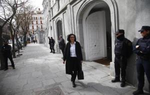 Marta Rovira sortint del Tribunal Suprem després de declarar davant del jutge Llarena aquest 19 de febrer del 2019. ACN