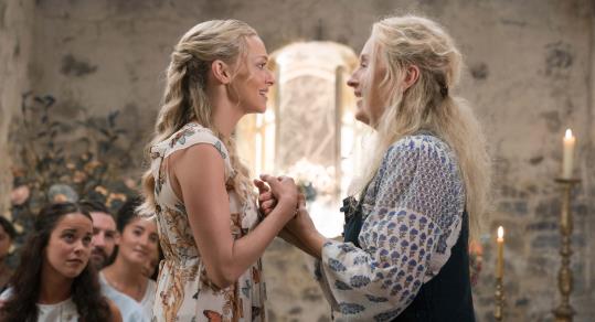 Meryl Streep i Lily James a 'Mamma Mia. Una y otra vez'. ACN