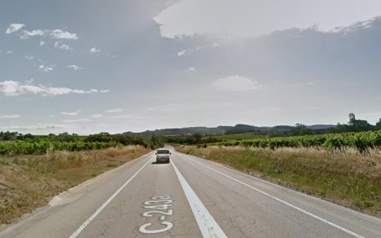 Mor un vianant atropellat de matinada per un turisme a la C-243a a Vilafranca del Penedès. Google Maps