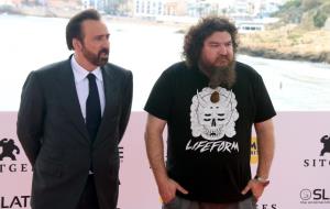 Nicolas Cage, protagonista de 'Mandy', i el director del film Panos Cosmatos, al Festival de cinema de Sitges, el 6 d'octubre del 2018