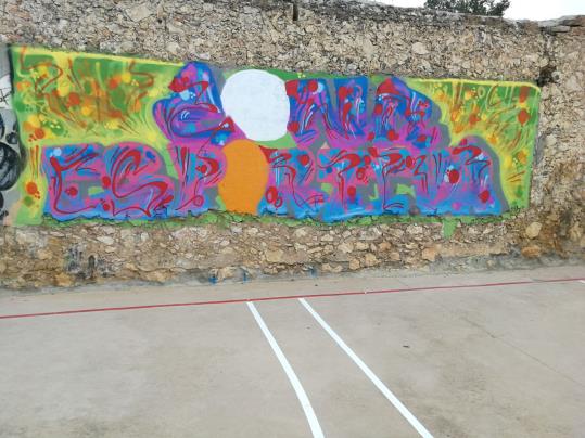 ‘No la Pintis’, una proposta perquè els joves de Canyelles decorin amb grafits alguns espais. Ajuntament de Canyelles