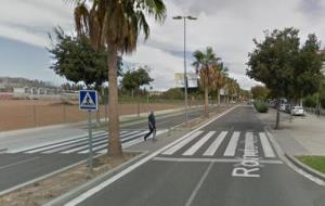 Pas de vianants de la ronda Ibèrica de Vilanova. Google Maps