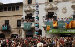 Pla general de la Torre de 8 neta descarregada pels Castellers de Vilafranca a la diada de Sant Fèlix 2017 . ACN