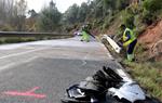 Pla general dels operaris treballant en el lloc de l'accident de trànsit. 17 de desembre del 2018. ACN