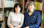 Pla mig de la Cristina Vila i la Marta Escarrà, dues de les impulsores del vídeo, aquest divendres 13 d'abril de 2018. ACN