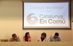 Pla obert del coordinador general de Catalunya en Comú, Ramon Arnabat i dels representants del partit en el Consell Nacional celebrat a Vilafranca. AC