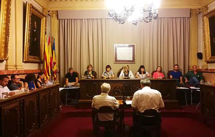 Ple municipal de Vilanova. Eix