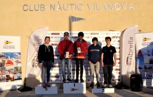 Pòdium Sub 17 de la Regata 420 Vilanova Marbres Calvet