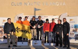 Pòdium Sub 19 de la Regata 420 Vilanova Marbres Calvet