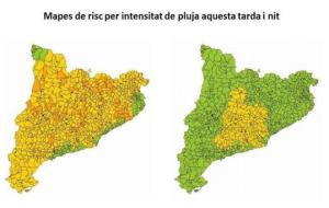 Prealerta per la previsió de xàfecs acompanyats de tempesta i calamarsa arreu del territori. EIX