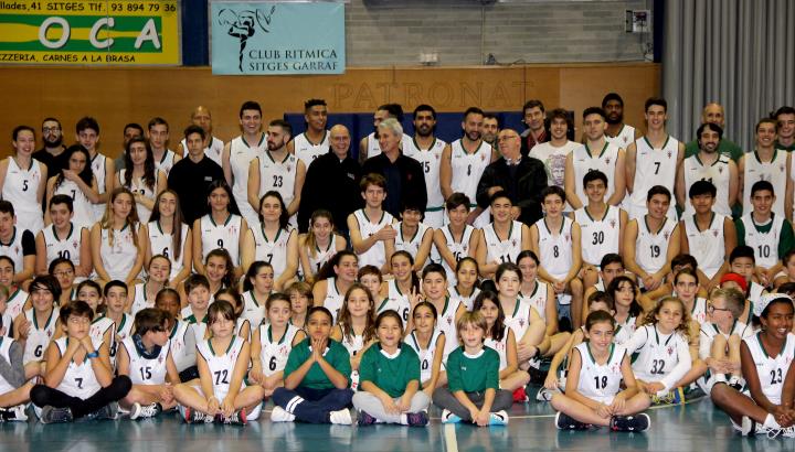 Presentació dels equips del CB Sitges . Eix