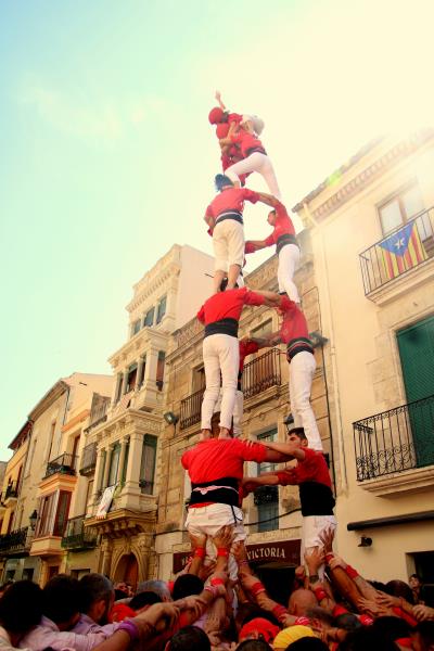 Primer 3 de 7 dels Minyons de l'Arboç de la temporada a la la Diada de Pre-Festa Major. Eduard Kemperman