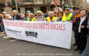 Representants del Garraf a la manifestació per les pensions dignes a Barcelona. JM Peñalver