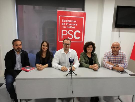 Roda de premsa del PSC de Vilanova. PSC