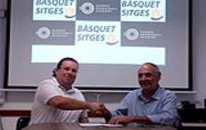 Signatura de col·laboració del Europe Basketball Academy amb el CB Sitges