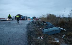 Tres morts en un accident de trànsit a l'N-340 a Coma-ruga