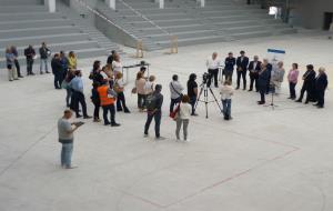 Visita d’obres a les obres de remodelació del Pavelló del CE Vendrell amb motiu dels Jocs Mediterranis Tarragona 2018