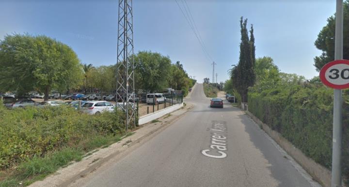Accés al càmping del Prat de Vilanova. Google Maps