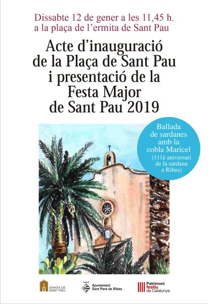 Inauguració de la plaça de l'ermita de Sant Pau