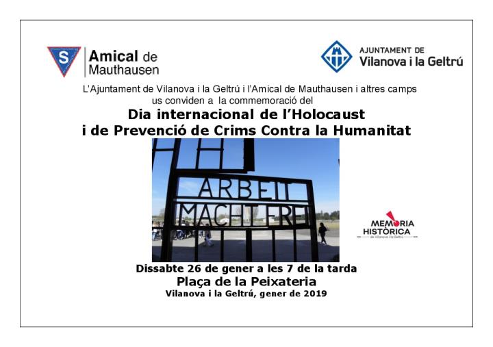 Dia Internacional de l'Holocaust a Vilanova